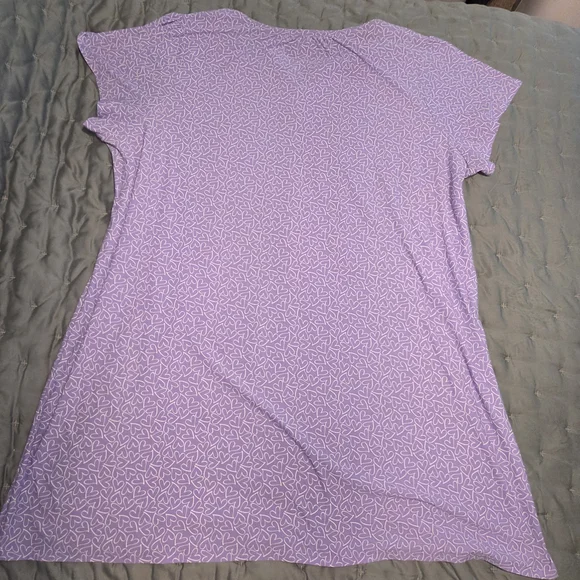 Croft & Barrow Sleepwear Purple Hearts Sleep Dress - Picture 8 of 8